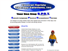 Tablet Screenshot of centralfloridatherapysolutions.com